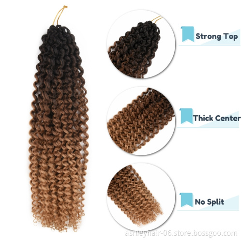 18 Inch Cheap Ombre Pre Looped Water Wave Rich Synthetic Crochet Braid Hair